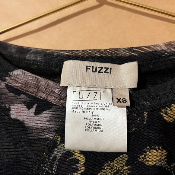 Fuzzi Jean Paul Gaultier Patchwork Mesh Top Long Sleeve Y2K Indie Sleaze Size XS - Picture 3 of 10